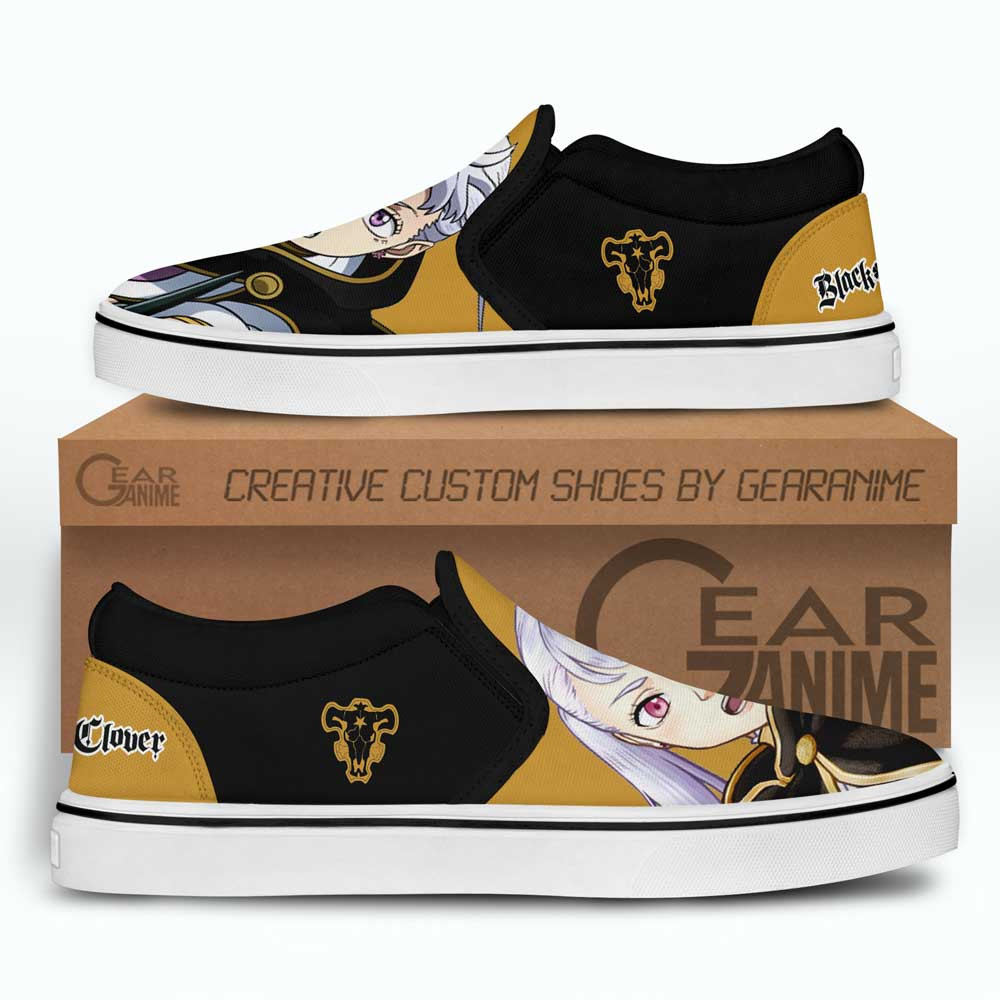Noelle Silva Slip-On Shoes Canvas Custom Anime Black Clover Shoes