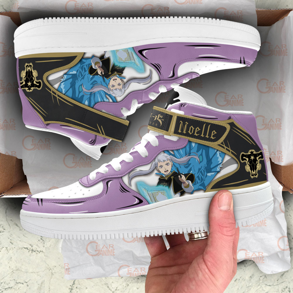 Noelle Silva Sneakers Air Mid Custom Black Clover Anime Shoes