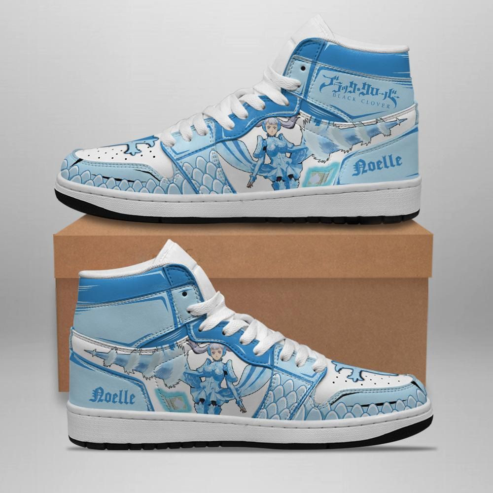 Noelle Silva Valkyrie Dress Black Clover Anime 1 High Top Air Jordan Sneaker, Air Jordan Hightop