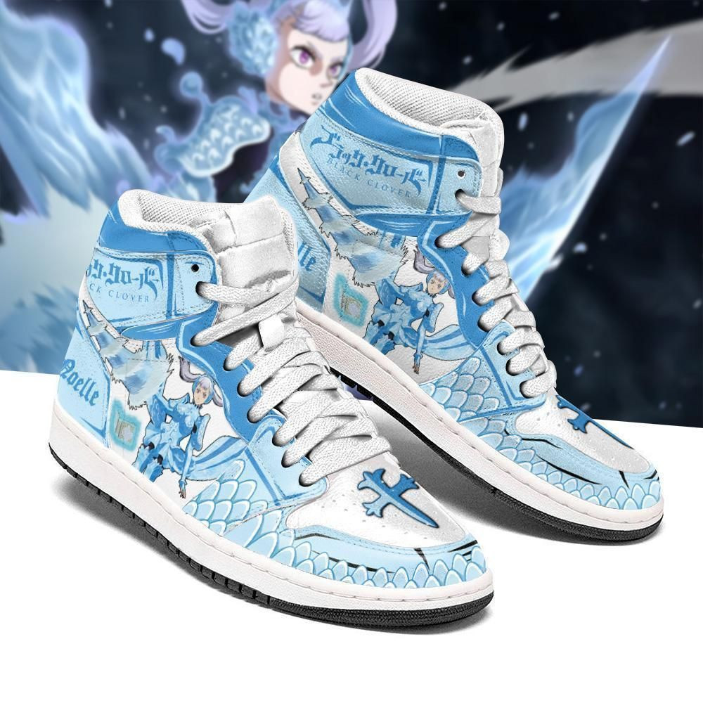 Noelle Silva Valkyrie Dress Black Clover Anime 1 High Top Air Jordan Sneaker, Air Jordan Hightop