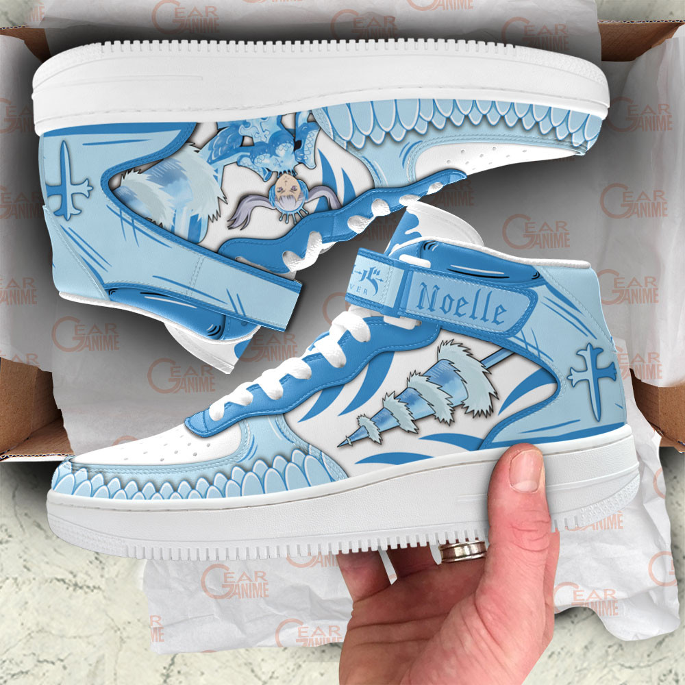 Noelle Silva Valkyrie Dress Sneakers Air Mid Custom Black Clover Anime Shoes