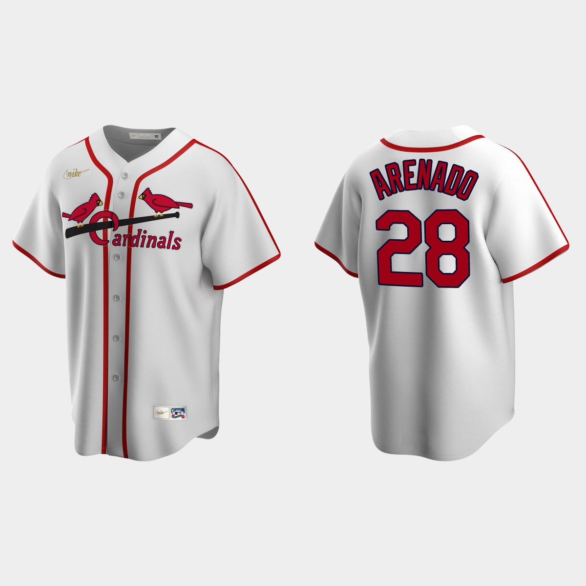 Nolan Arenado #28 St. Louis Cardinals Cooperstown Collection Home Jersey - White