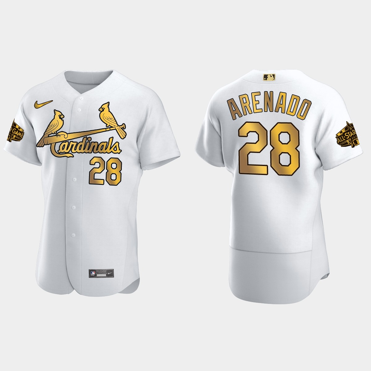 Nolan Arenado St. Louis Cardinals 2022 MLB All-Star Game Jersey - White Gold