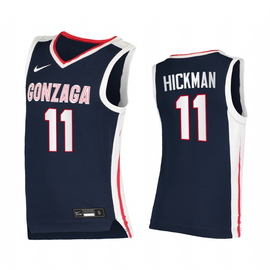 Nolan Hickman Gonzaga Bulldogs Navy Jersey 2022 NBA Draft top prospect Elite