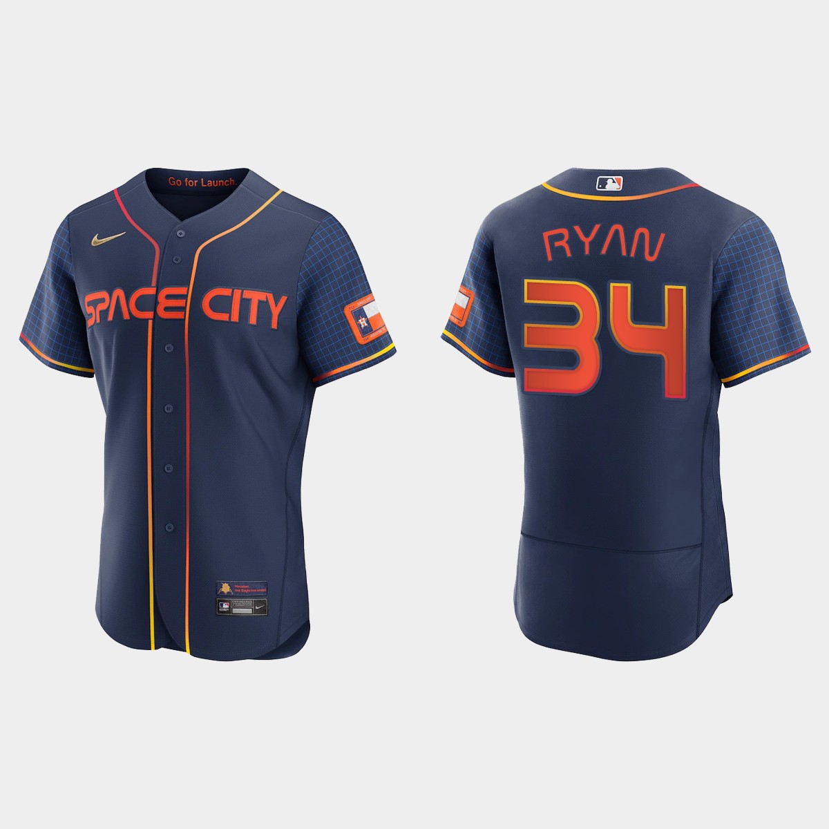 Nolan Ryan Houston Astros 2022 City Connect Jersey - Navy