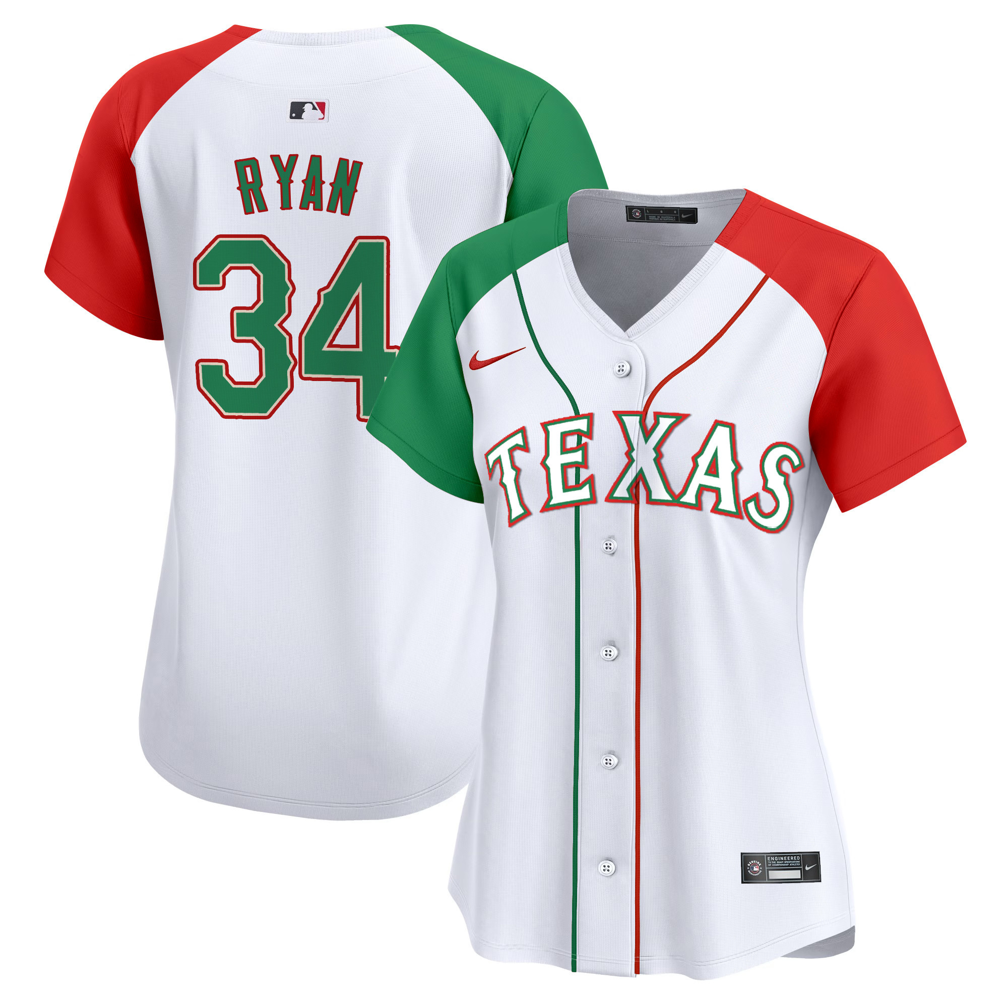 Nolan Ryan Women's Texas Rangers Mexico Vapor Premier Limited Alternate Jersey - All Stitched