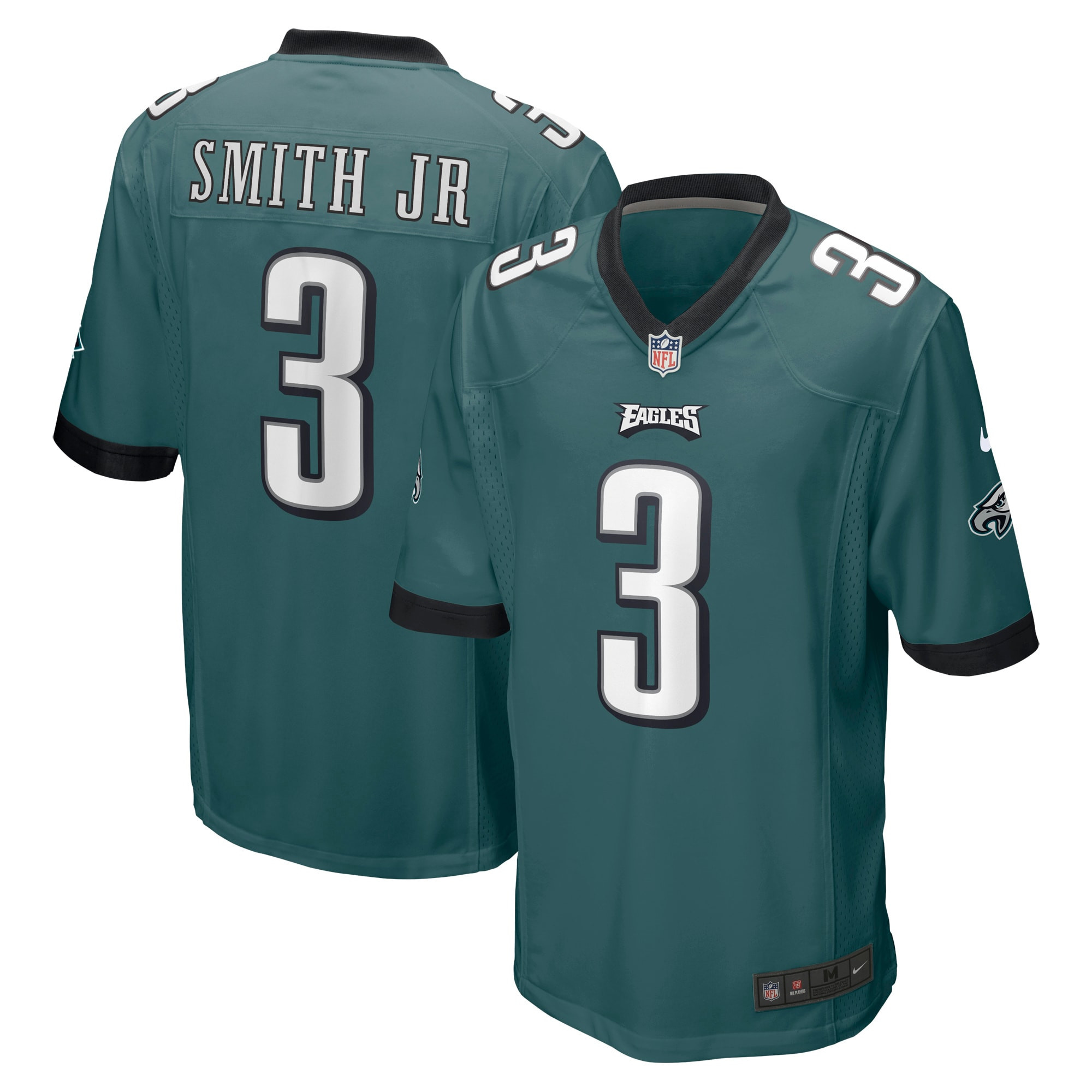 Nolan Smith Jr 3 Philadelphia Eagles 2023 NFL Draft Game Stitched Jersey – Midnight Green