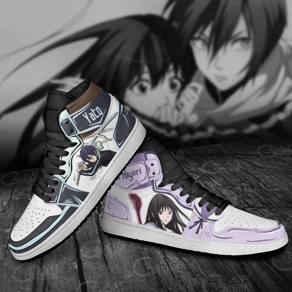Noragami Iki Hiyori and Yato JD1s Sneakers Anime Shoes, Air Jordan Hightop