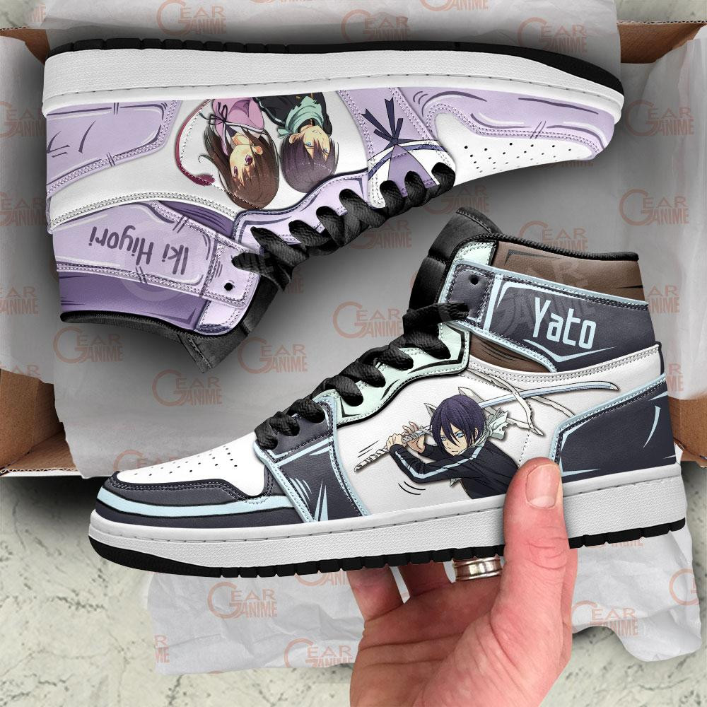 Noragami Iki Hiyori and Yato JD1s Sneakers Anime Shoes, Air Jordan Hightop
