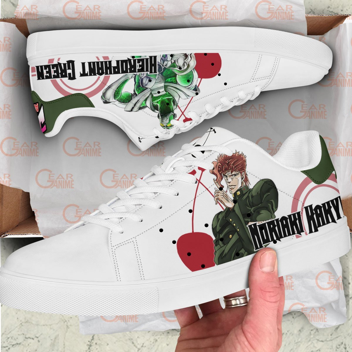 Noriaki Kakyoin Skate Sneakers Custom Anime Jojo’s Bizarre Adventure Shoes