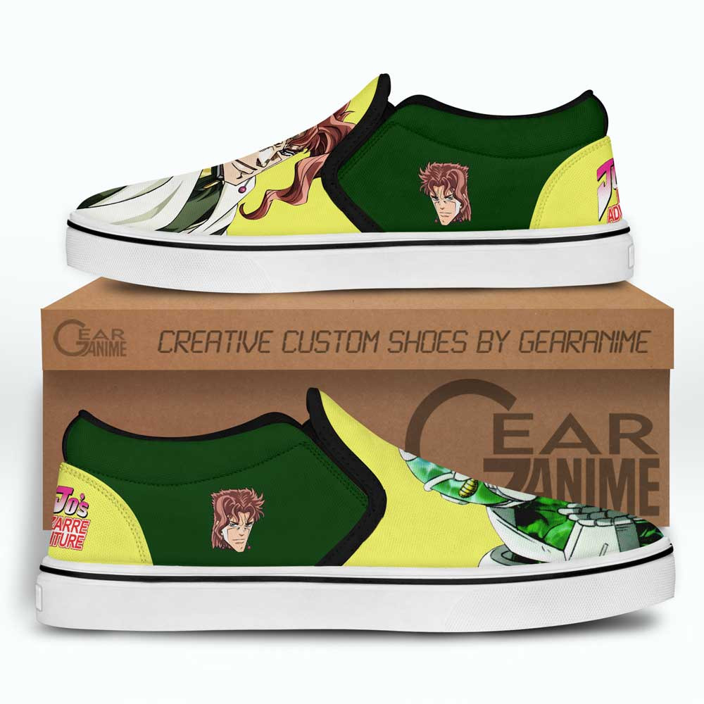 Noriaki Kakyoin Slip-On Shoes Canvas Custom Anime JoJo’s Bizarre Adventure Shoes