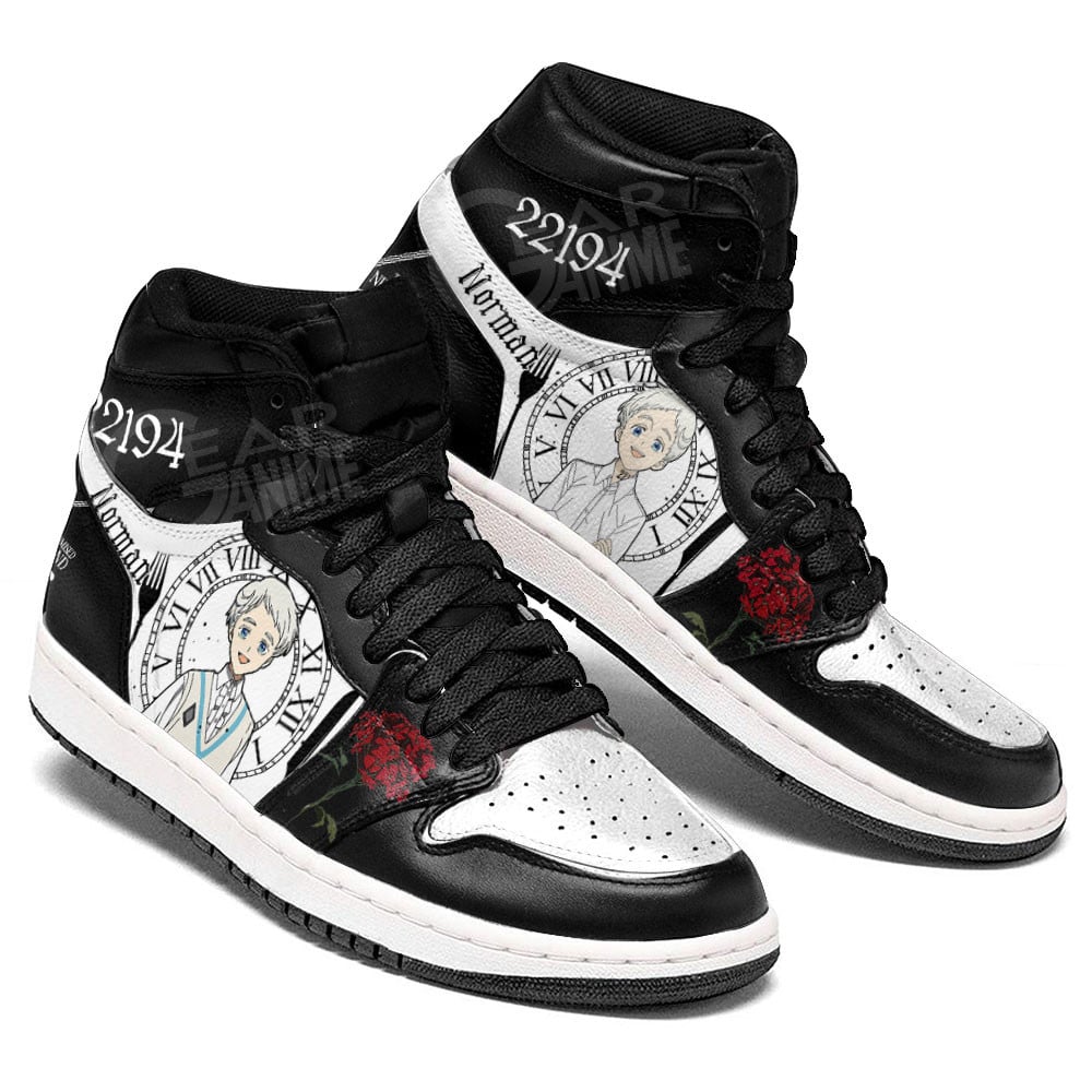 Norman JD1s Sneakers The Promised Neverland Anime Shoes, Air Jordan Hightop
