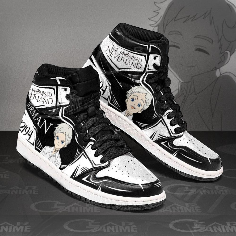Norman The Promised Neverland JD1s Sneakers Anime Shoes, Air Jordan Hightop