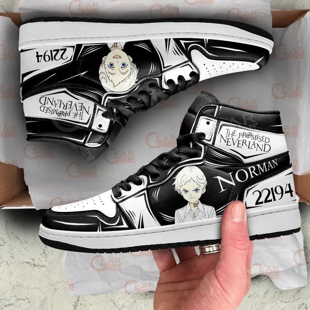 Norman The Promised Neverland JD1s Sneakers Anime Shoes, Air Jordan Hightop