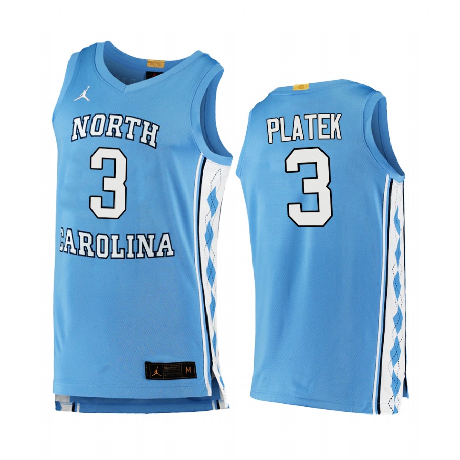 North Carolina Tar Heels Andrew Platek Blue 2020-21 College Jersey