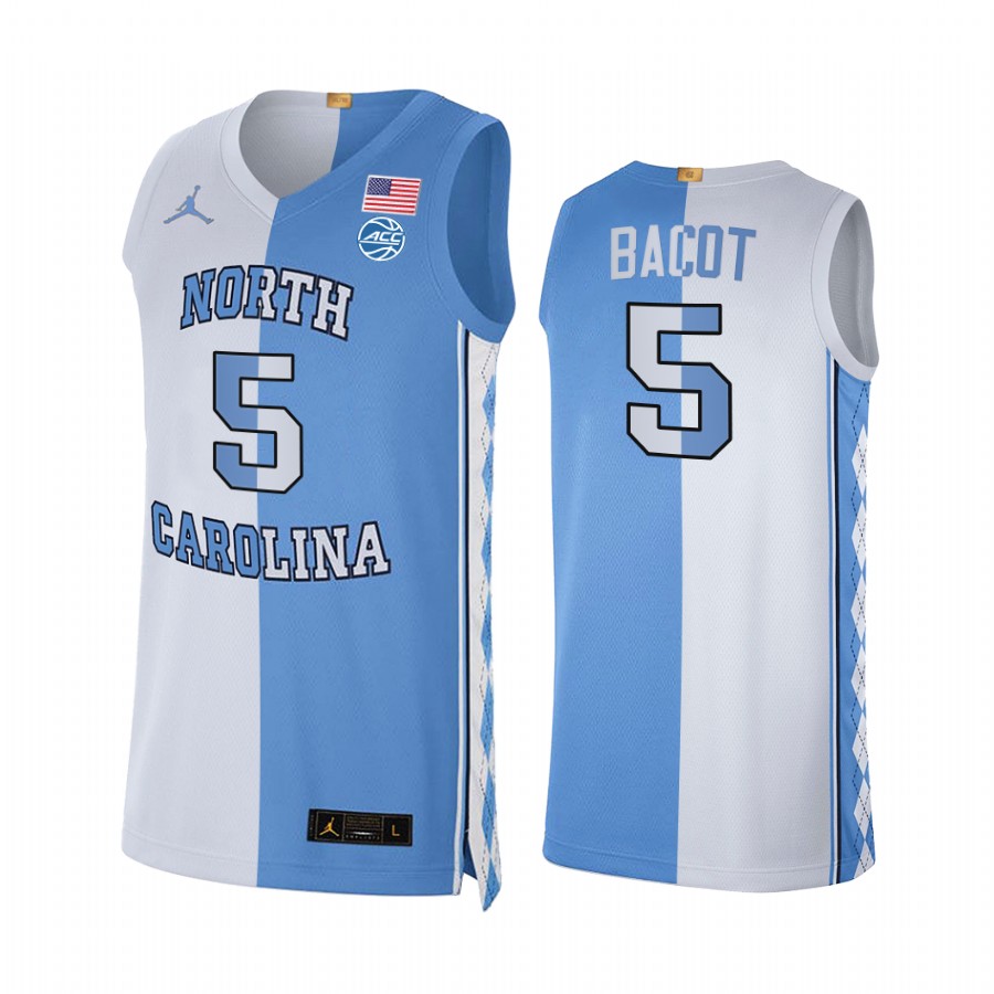 North Carolina Tar Heels Armando Bacot Split Edition 2021 Blue White Jersey Special