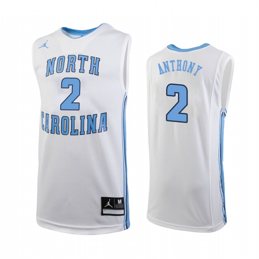 North Carolina Tar Heels Cole Anthony White College Jersey