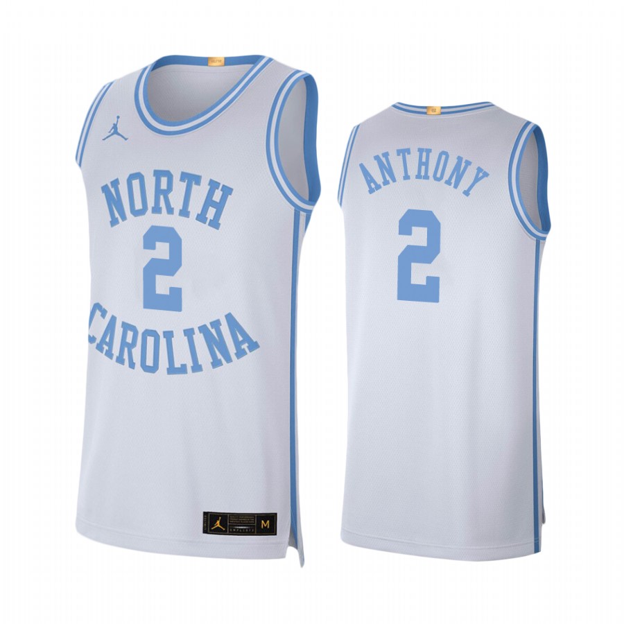 North Carolina Tar Heels Cole Anthony White Retro Limited College Jersey