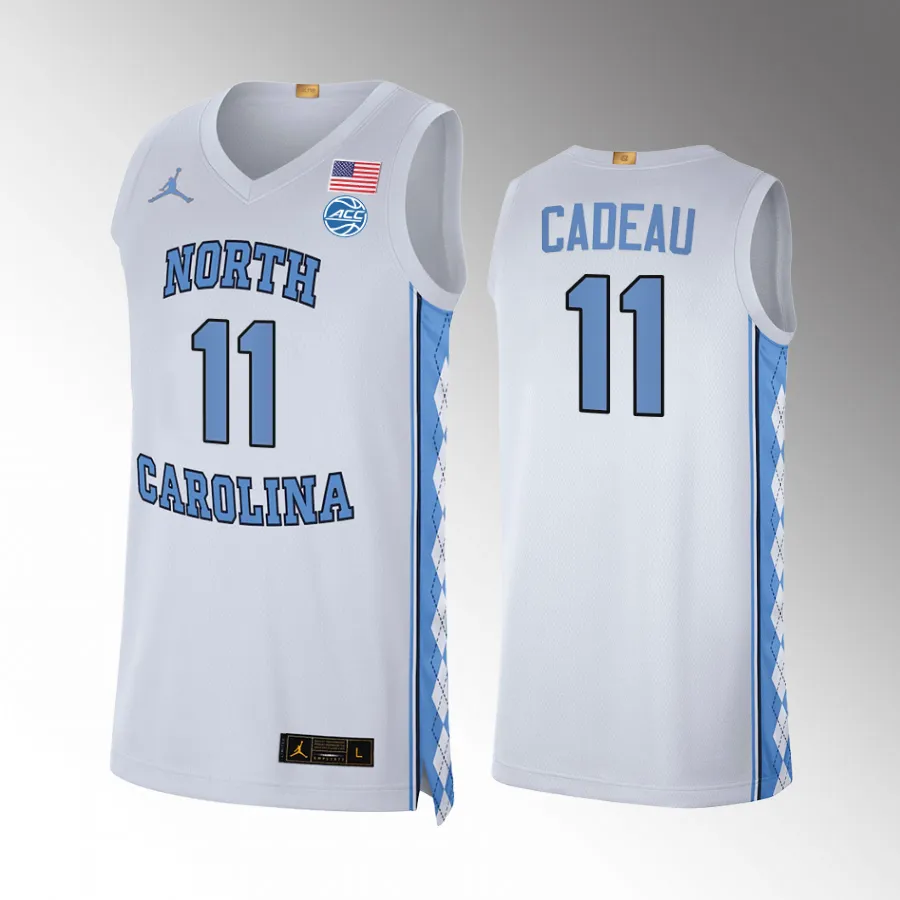 North Carolina Tar Heels Elliot Cadeau Men's College White #11 Jersey