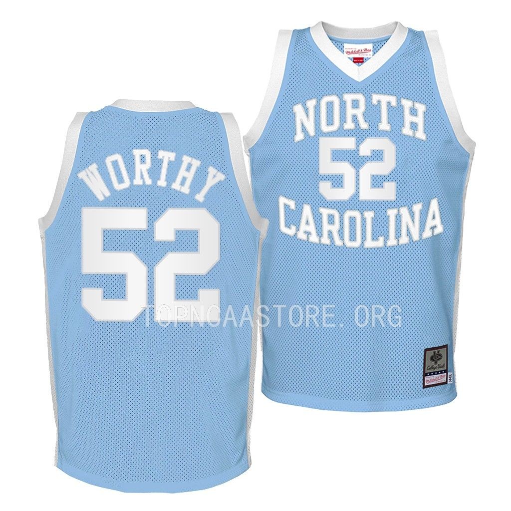 North Carolina Tar Heels James Worthy Throwback NCAA Jersey Youth Blue