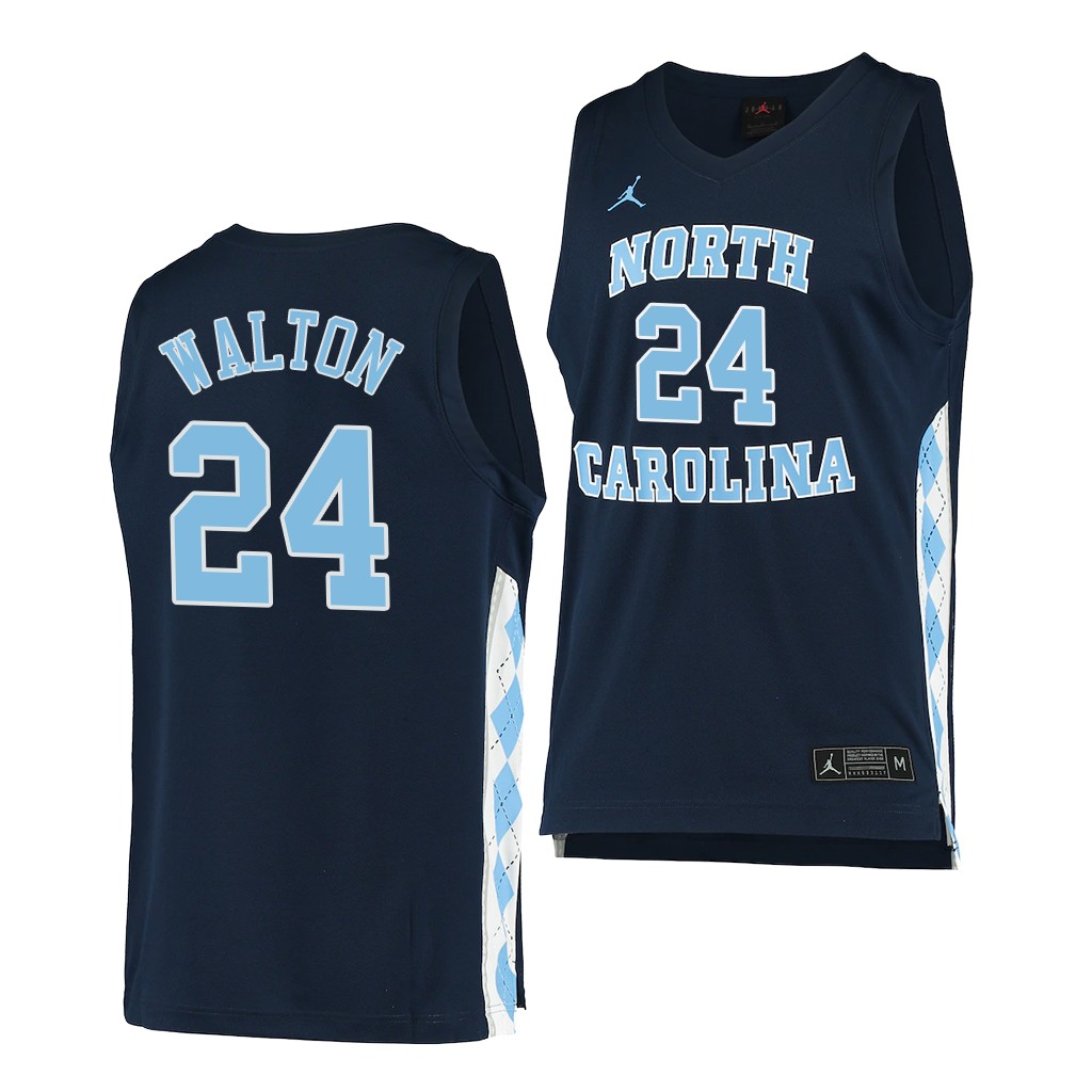North Carolina Tar Heels Kerwin Walton Navy 2020-21 Alternate Men College Jersey