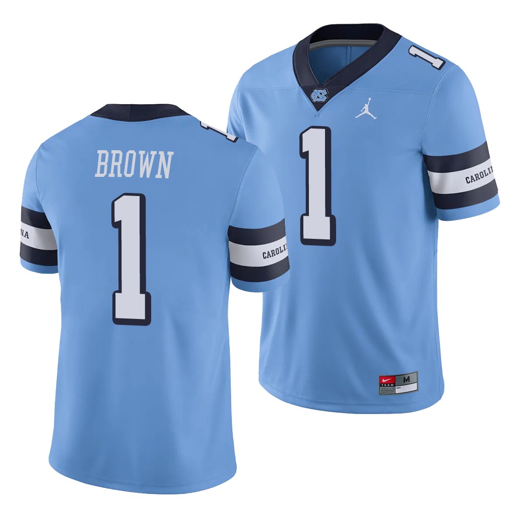 North Carolina Tar Heels Khafre Brown Carolina Blue College Men's Alternate Game Jersey