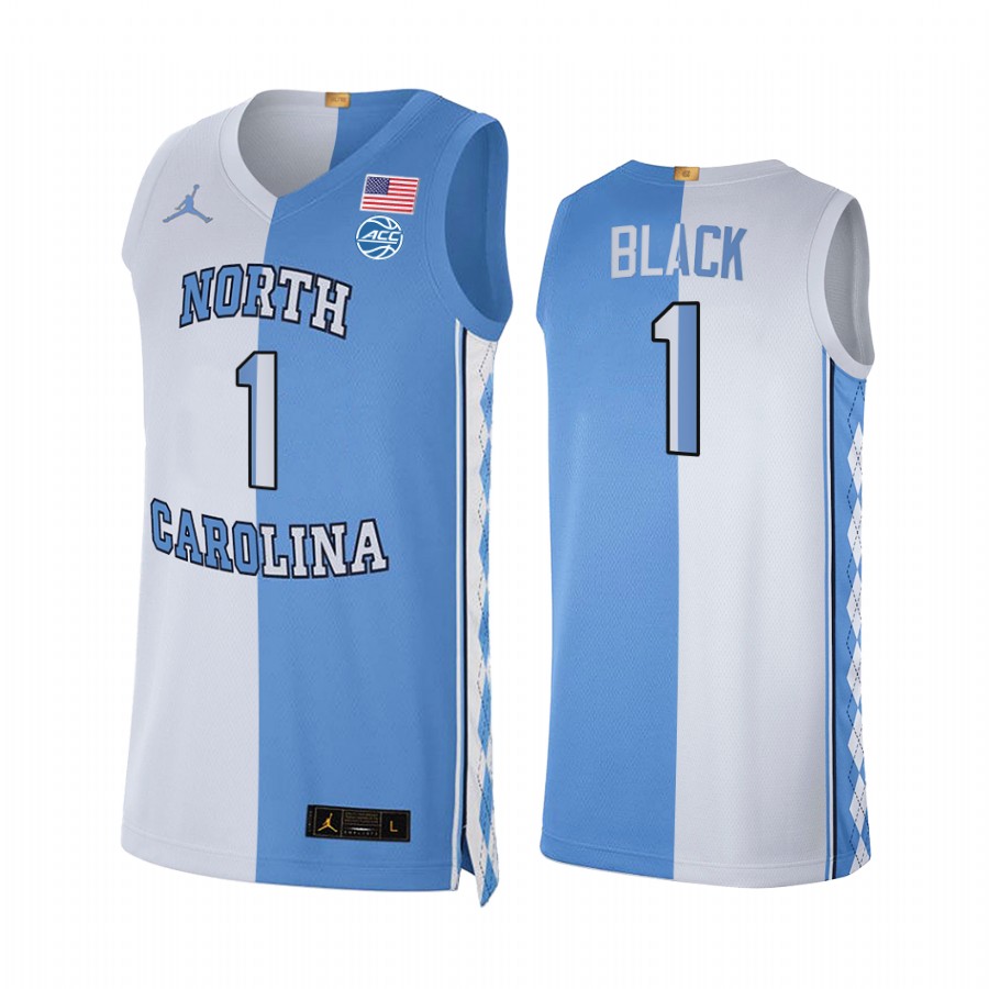 North Carolina Tar Heels Leaky Black Split Edition 2021 Blue White Jersey Special