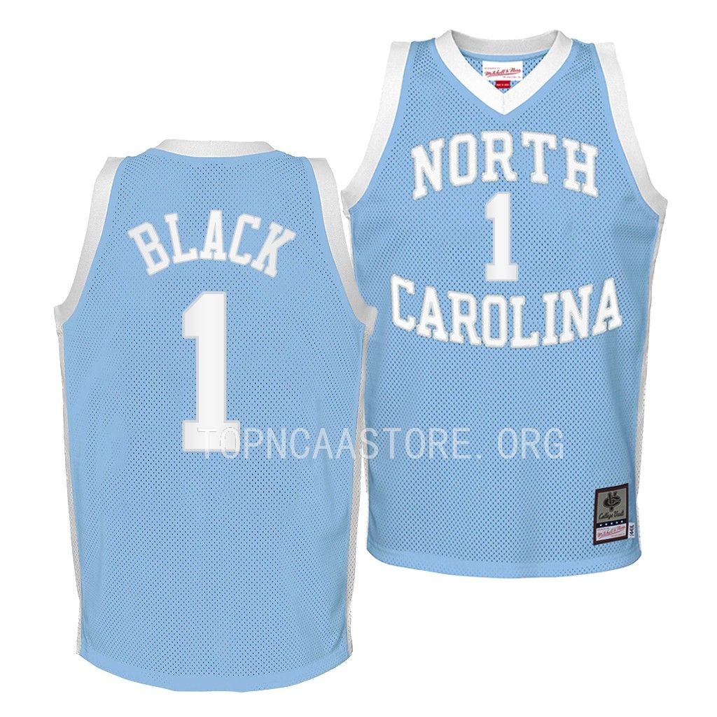 North Carolina Tar Heels Leaky Black Throwback 2022-23 NCAA Jersey Youth Blue