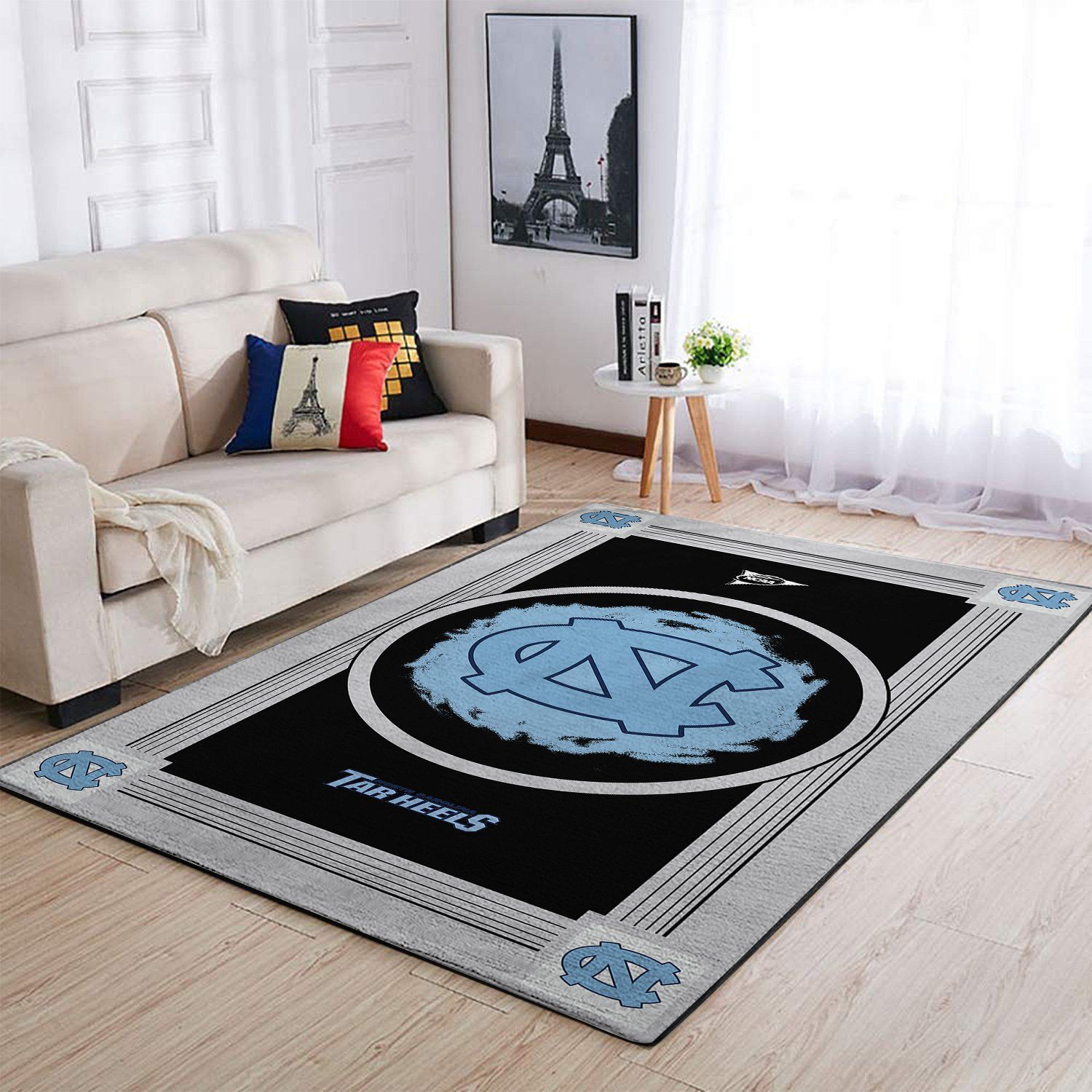 North Carolina Tar Heels Living Room Area Rectangle Rug