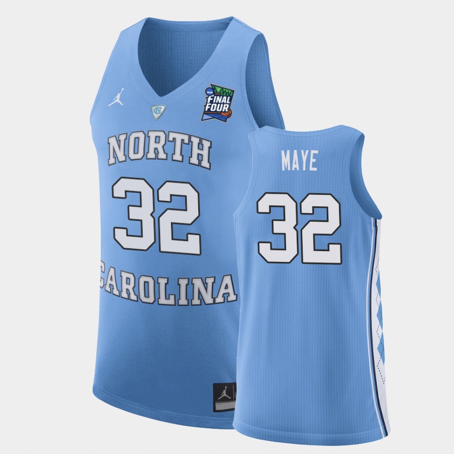 North Carolina Tar Heels Luke Maye Light Blue 2019 Final-Four Jersey
