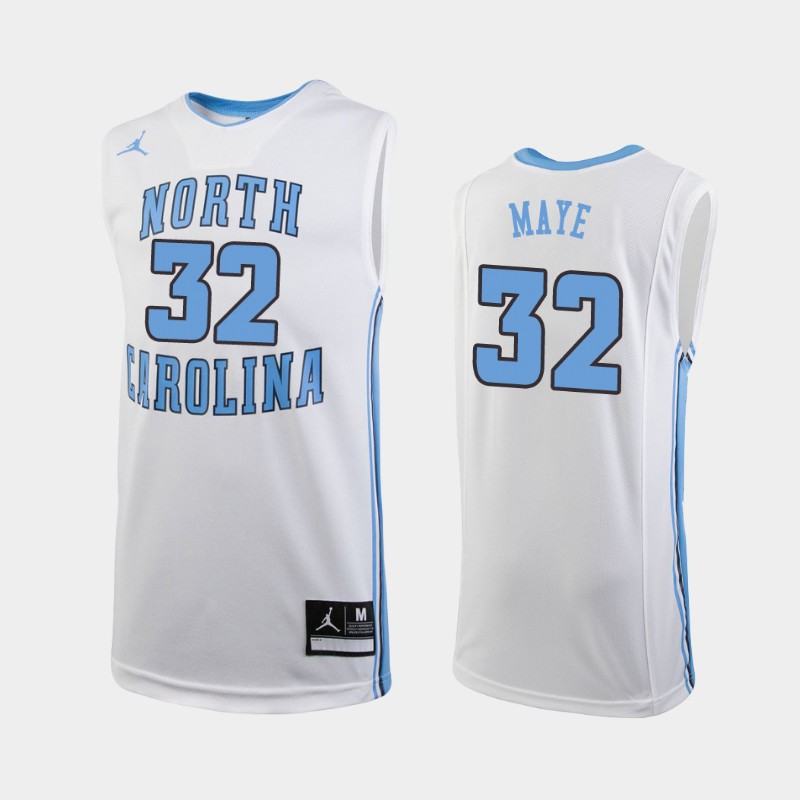 North Carolina Tar Heels Luke Maye White Youth College Jersey