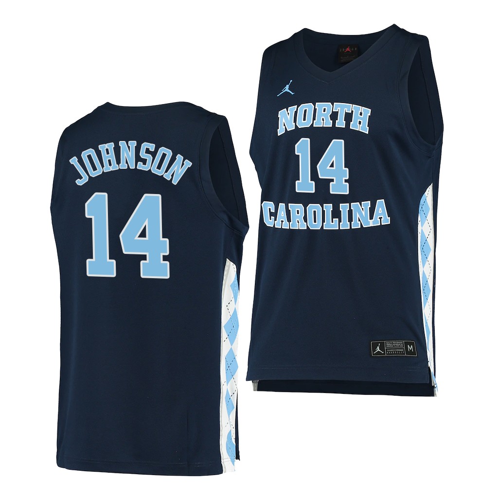 North Carolina Tar Heels Puff Johnson Navy 2020-21 Alternate Men College Jersey
