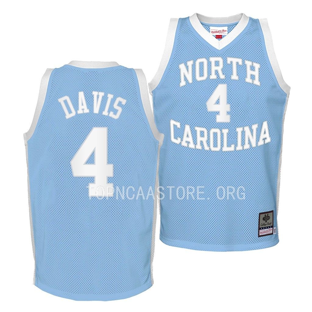 North Carolina Tar Heels R.J. Davis Throwback 2022-23 NCAA Jersey Youth Blue