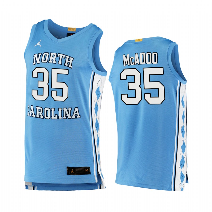 North Carolina Tar Heels Ryan McAdoo Blue 2020-21 College Jersey