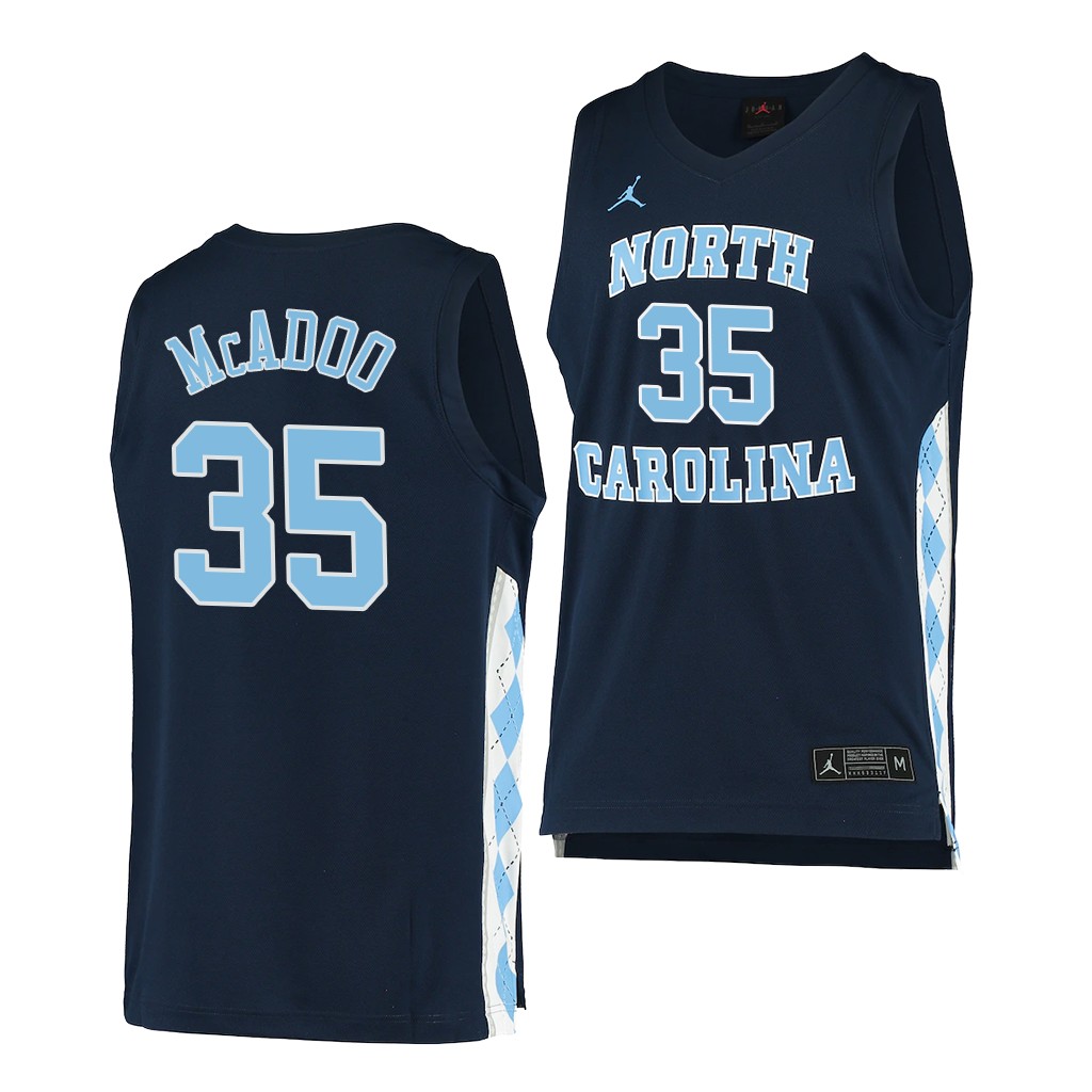 North Carolina Tar Heels Ryan McAdoo Navy 2020-21 Alternate Men College Jersey
