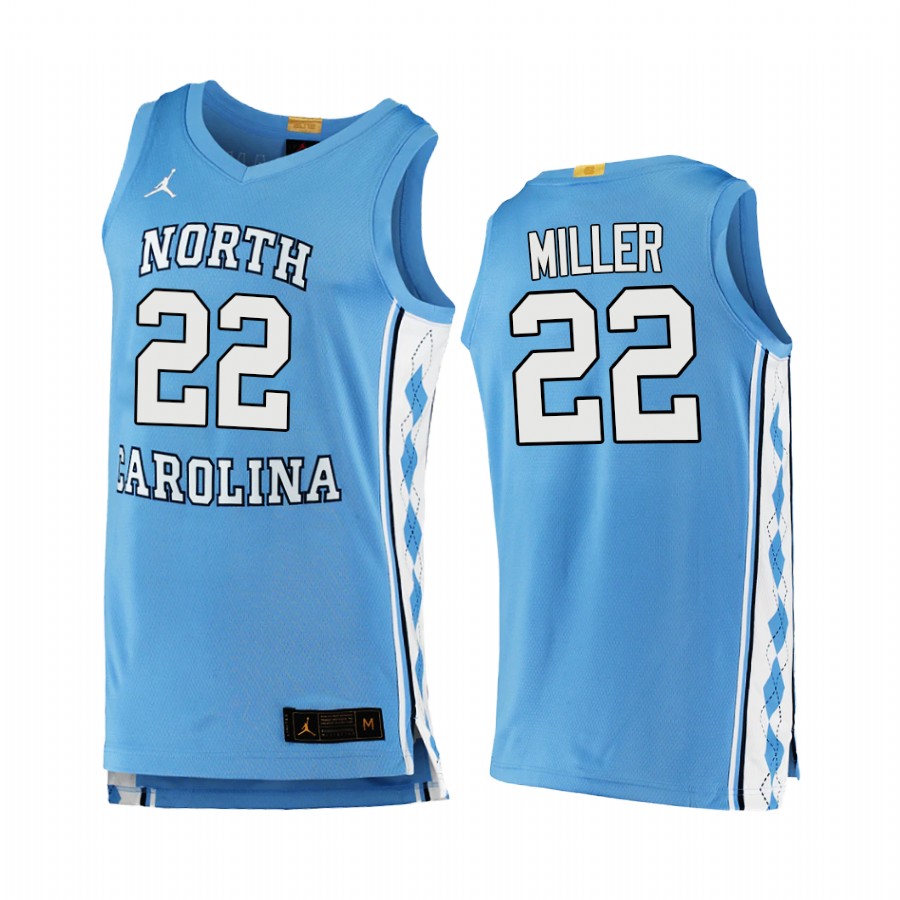 North Carolina Tar Heels Walker Miller Blue 2020-21 College Jersey
