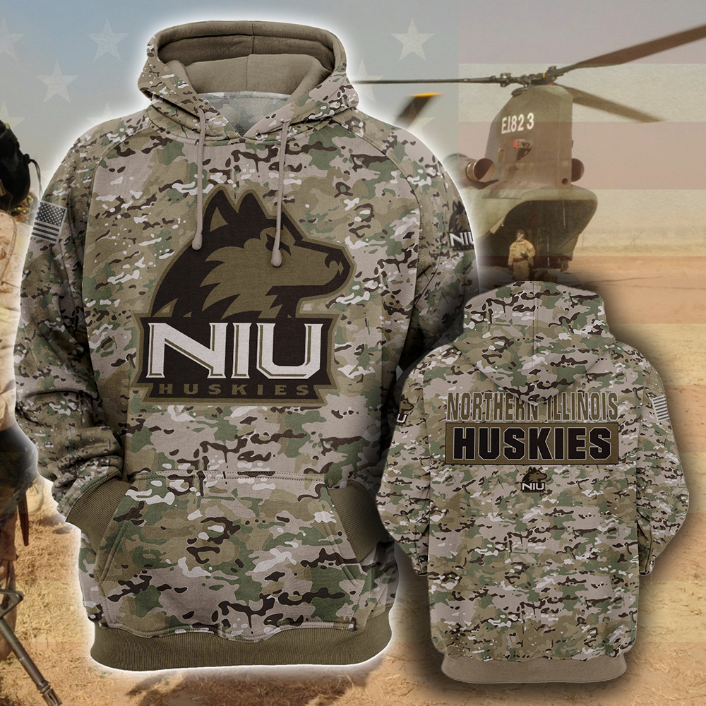 Northern Illinois Huskies 3D Hoodie Camo Style Gift For Fans
