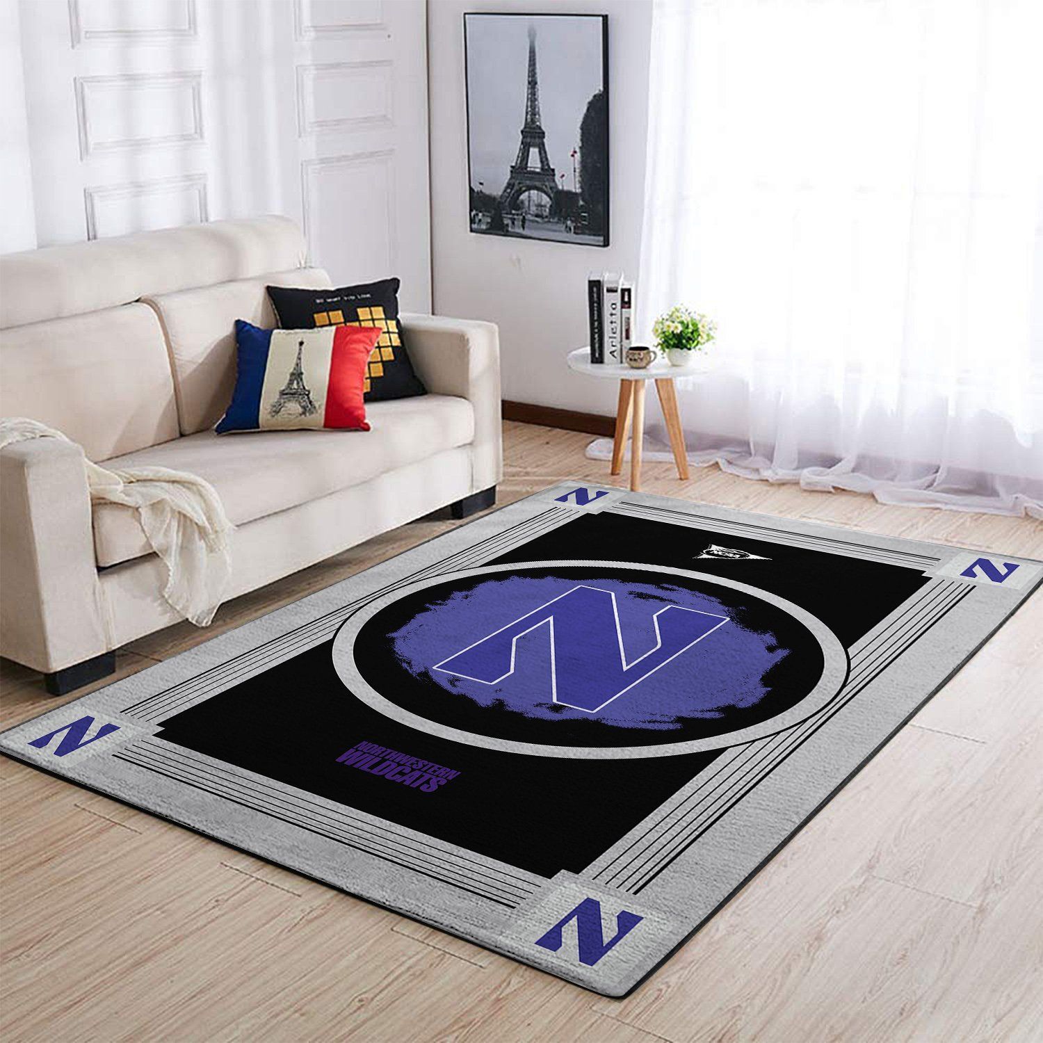 Northwestern Wildcats Living Room Area Rectangle Rug