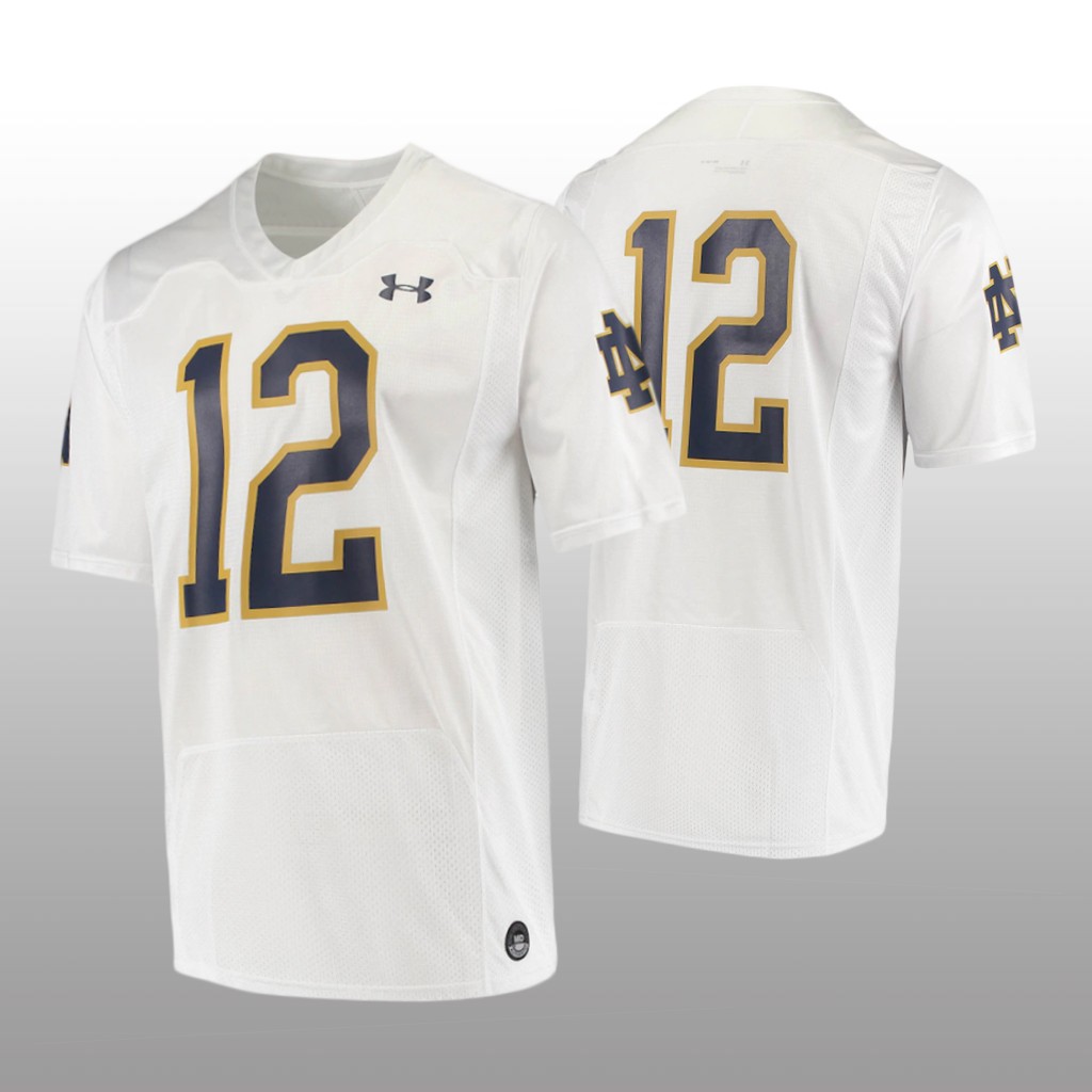 Notre Dame Fighting Irish #12 White Jersey
