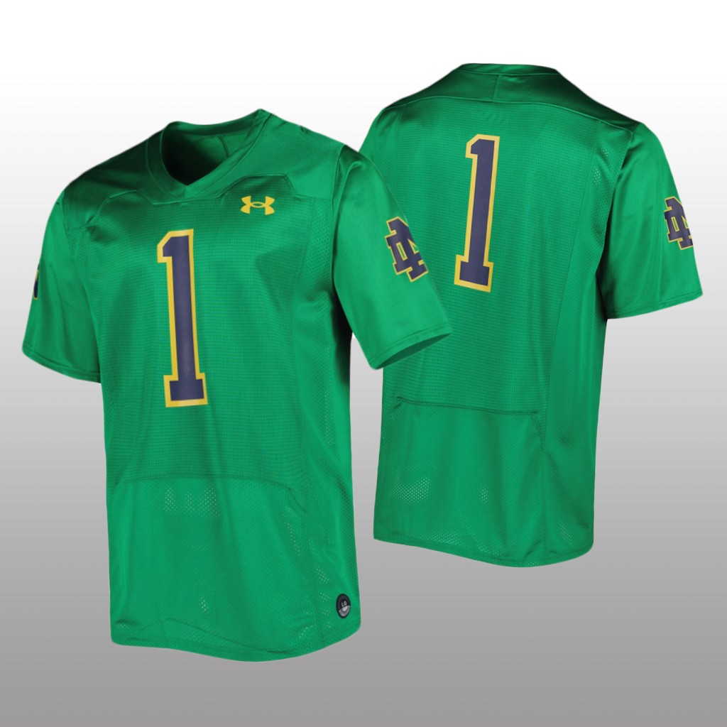 Notre Dame Fighting Irish #1 Wordmark Green Jersey