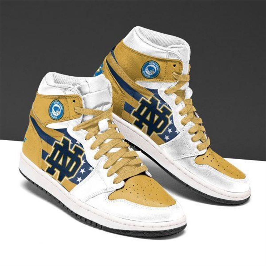 Notre Dame Fighting Irish NCAA Fashion The best Sneakers Basketball Shoes Leather High Top Air Jordan Sneaker, Air Jordan Hightop