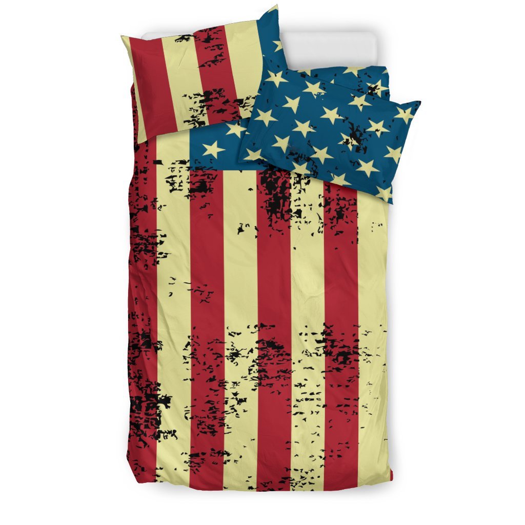 Np American Flag 3D Customized Duvet Cover Bedding Set
