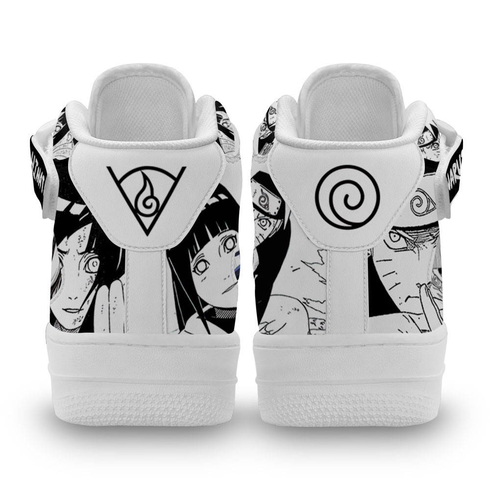 Nrt Uzumaki and Hinata Sneakers Air Mid Custom Anime Shoes Mix Manga