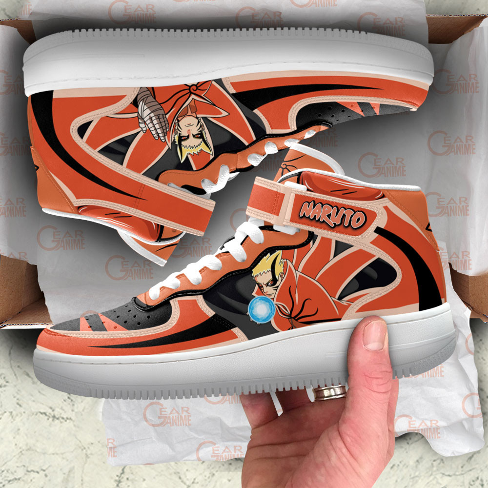 Nrt Uzumaki Baryon Mode Sneakers Air Mid Custom Anime Shoes
