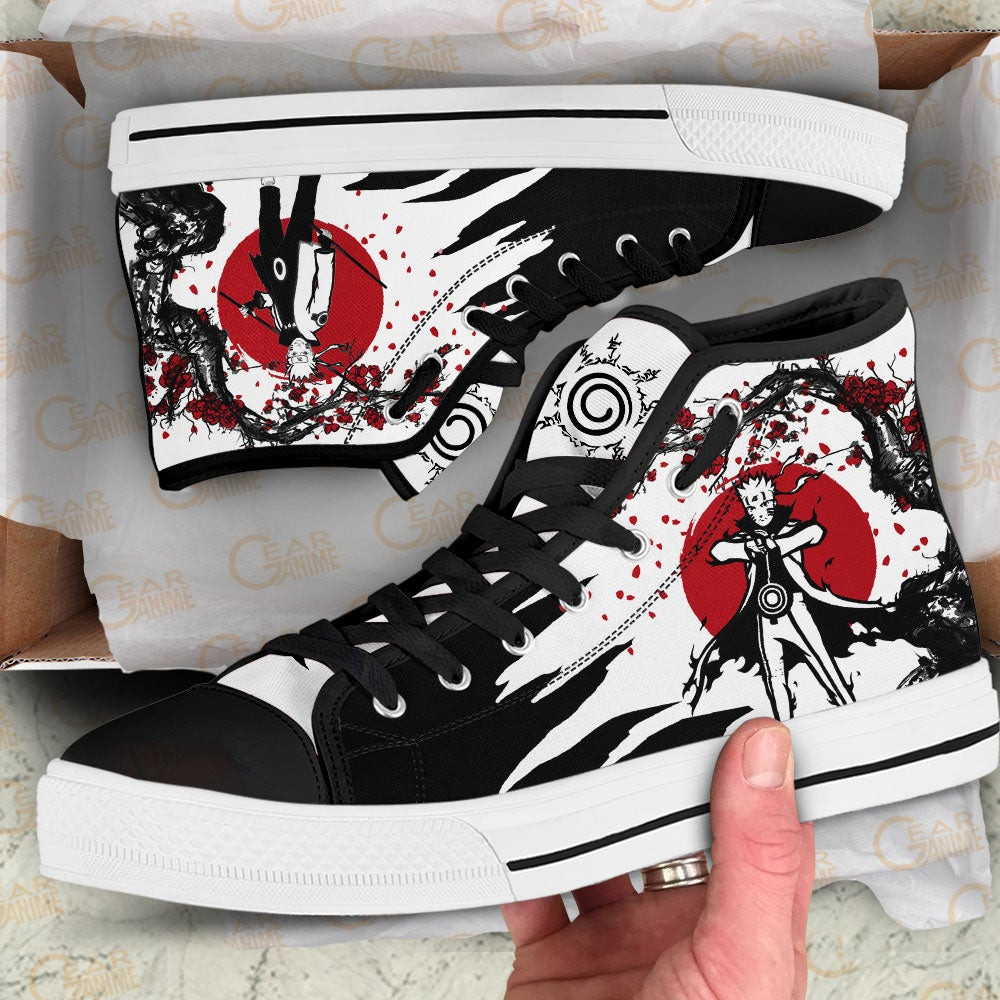 NRT Uzumaki Bijuu High Top Shoes Custom NRT Anime Sneakers Japan Style