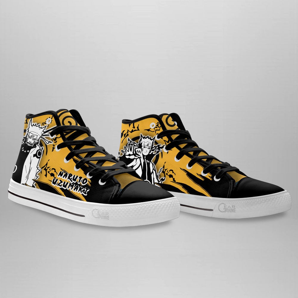 Nrt Uzumaki Bijuu Mode High Top Shoes Anime Sneakers Manga Style
