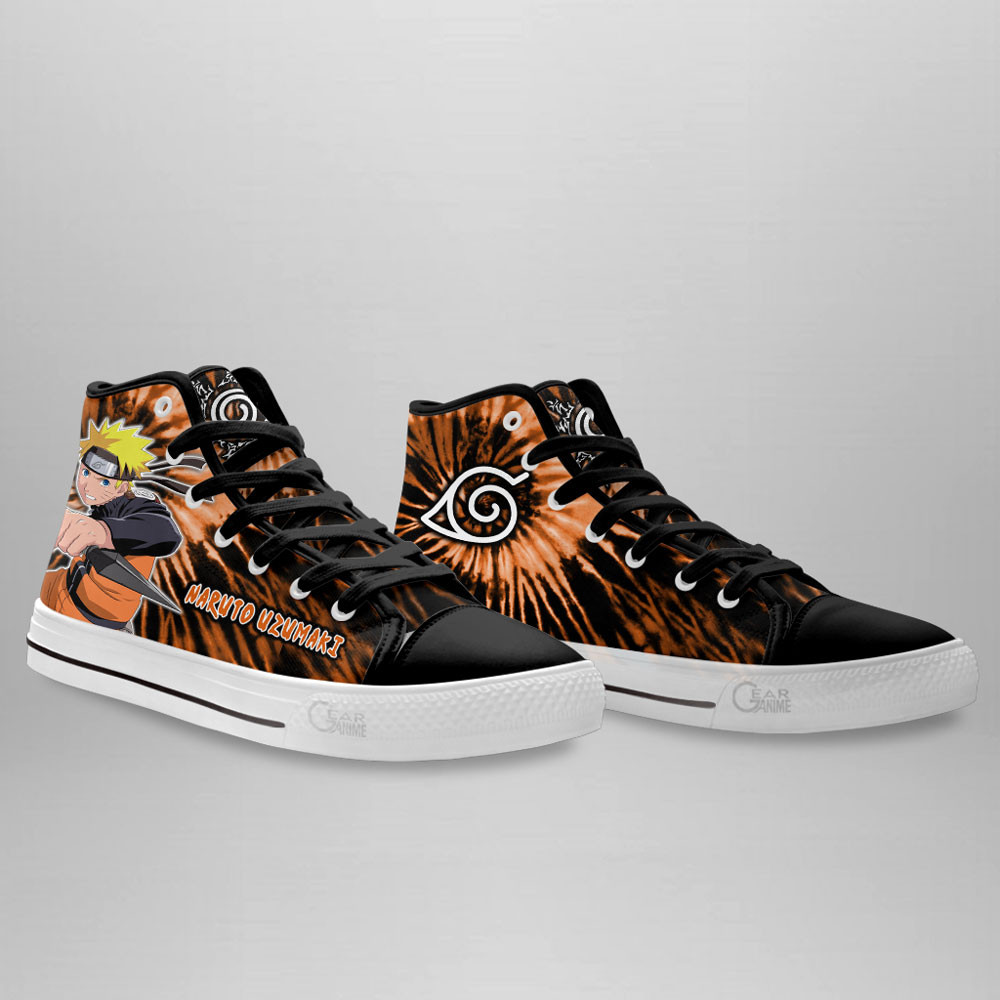 Nrt Uzumaki High Top Shoes Custom Anime Sneakers Tie Dye Style