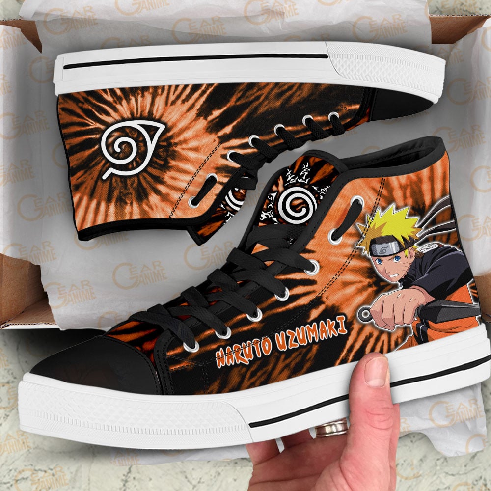 Nrt Uzumaki High Top Shoes Custom Anime Sneakers Tie Dye Style