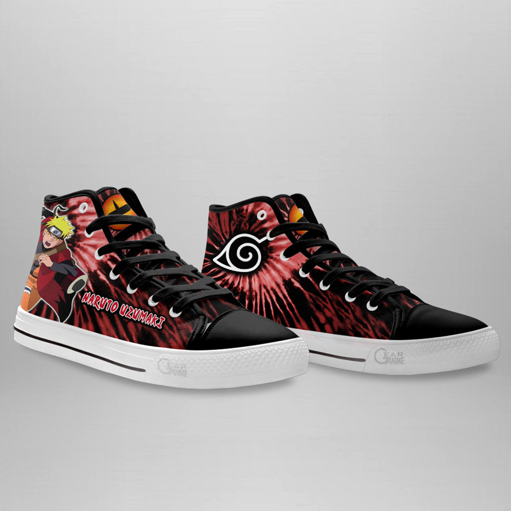 Nrt Uzumaki Sage High Top Shoes Custom Anime Sneakers Tie Dye Style