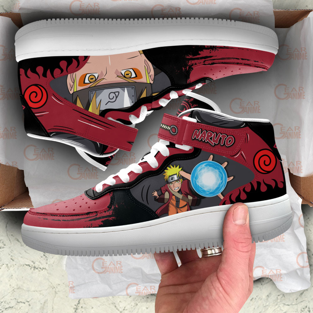 Nrt Uzumaki Sage Mode Sneakers Air Mid Custom Anime Shoes